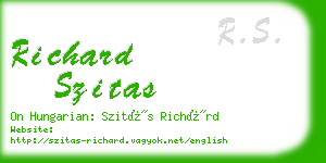 richard szitas business card